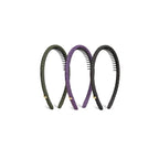 SHE'S FREE STYLE JUST FOR YOU Upgraded Classic Thin Headbands for Women, Non-Slip Polyester & Plastic Hair Bands with Teeth for Strong Hold Grip, Durable Hair Accessories (Coffee Brown-F2, Upgrade)