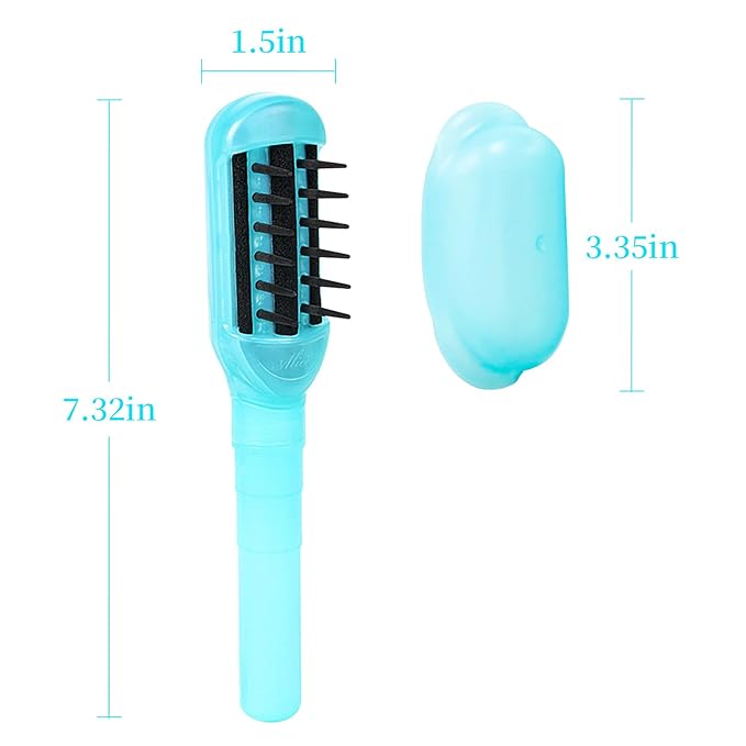 Hair Oil Applicator Comb, Hands-Clean Oiling Brush for Quick Even Application, Wide Teeth Oil Distribution Comb with 10ml Container/Scale Handle for Women/Girls Thick/Curly Hair Daily Care