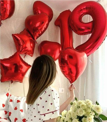 Red Number 9 Balloon 40 inch, Balloon numbers party supplies, deco photo shoot - Image 5