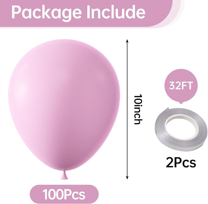 10 Inch Light Pink Balloons - Image 2