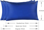 100% Mulberry Silk Pillowcases Set of 2 for Hair and Skin and Super Soft and Breathable Standard Size White/Queen/King