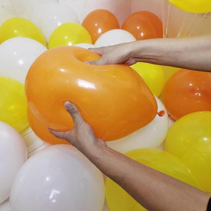 300 Pack Yellow Orange White Balloons 100 of each of the 3 colors 12 inch - Image 3