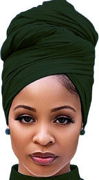 Harewom Head Wraps for Black Women Stretch Head Scarf Long African Hair Wraps Turban Headwraps Jersey Headbands