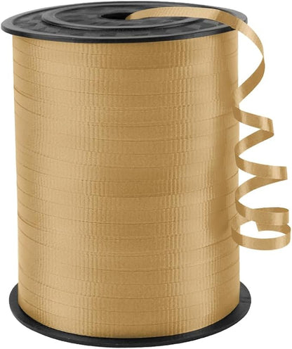 Golden Crimped Curling Ribbon, 1/5" Wide x 500 Yards Christmas Curling Ribbons by KMERLIFE
