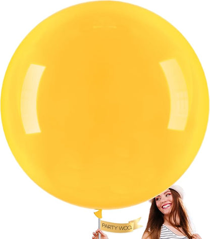 PartyWoo Yellow Mustard Yellow fall Latex Helium Balloons 4pcs | 36 Inch by PartyWoo