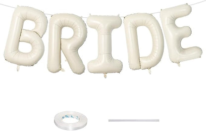 40 Inch Beige BRIDE Balloons Bachelorette by Lingqiang