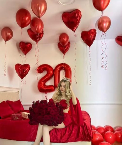Red Number 7 Balloon 40 inch, Balloon numbers party supplies, deco photo shoot - Image 5