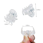 50 PCS Mini Hair Claw Clips， Bangs Strong Grip Multifunction Clamp Clips. (Transparent white)