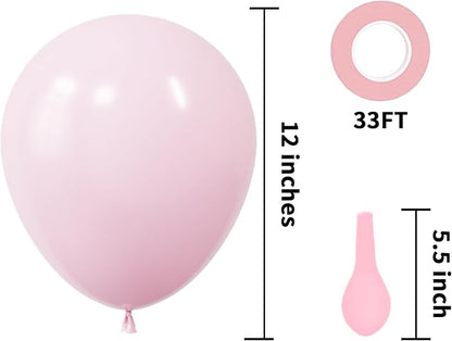 KBZVNAF Pastel Pink Latex Party Balloons 50 Pack 12 inch | Baby Pink Helium - Image 2