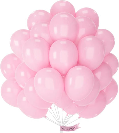 PartyWoo Light Pink Balloons 101pcs Pastel Pale Baby Pink Color | Balloons by PartyWoo