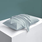 NTBAY Zippered Satin Pillow Cases for Hair and Skin, Luxury King Hidden Zipper Pillowcases Set of 2, 20x36 Inches, Grey