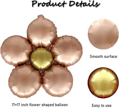 Daisy Balloons Birthday Party Decorations Rose Gold Flower Daisy Balloon Kit - Image 2