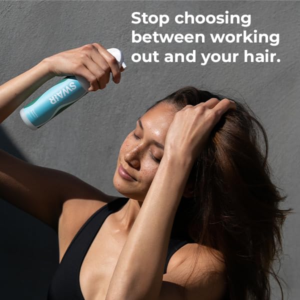 SWAIR Showerless Shampoo Travel Size - Rinse Free - Clean Ingredients - Perfect for Gym Bag or Carry-On (2 Pack)