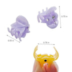50 PCS Mini Hair Claw Clips， Bangs Strong Grip Multifunction Clamp Clips. (Jelly color)