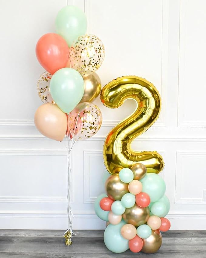 Number Balloon Gold Number 9 for 9 19 Birthday Party Decorations, 40 Inch | - Image 3
