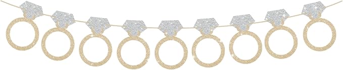 Ring Banner Bachelorette Party Decorations, Bridal Shower Decor | Pre-Strung by SerpizePaty