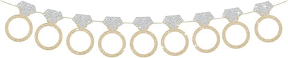 Ring Banner Bachelorette Party Decorations, Bridal Shower Decor | Pre-Strung by SerpizePaty
