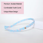 2 Pack Headbands Designed for Eyewear,Flex No Pressure,Non Slip Fashion Thin Hairbands for Womens Sisters Girls Gifts-White,Powder Blue