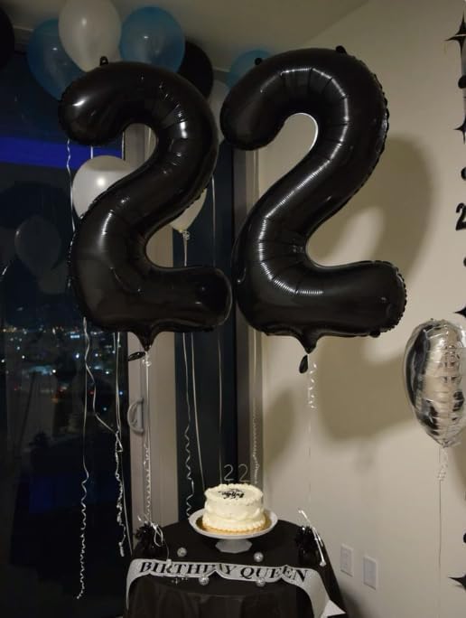 Black Number 2 Balloon 40 inch, Balloon numbers party supplies, deco photo shoot - Image 8