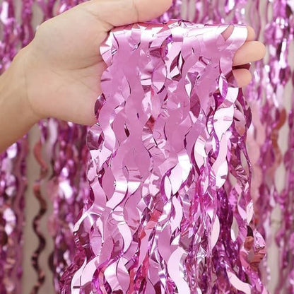 Pink Foil Fringe Curtain - Image 2