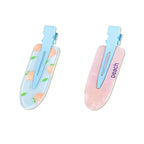 2 Pcs Cute fruit hair clip for Women Girls thick,thin hair.No Bend No Crease Hair Clips for styling sectioning hair barretters fine (Peach Soda)