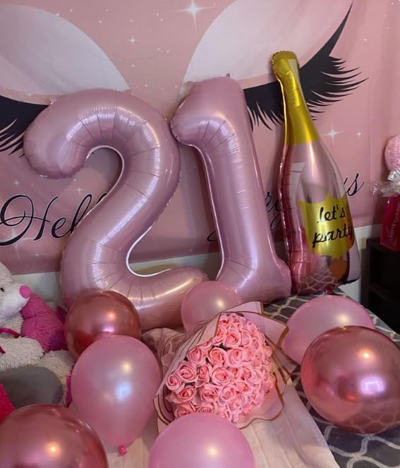 Pearl Pink Number 1 Balloon 40 inch, Balloon numbers party supplies, deco photo - Image 9
