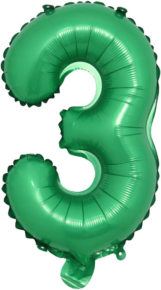 16 inch Green Alphabet Letter and Number Balloons Set Package, Aluminum Hanging by RUIANSI