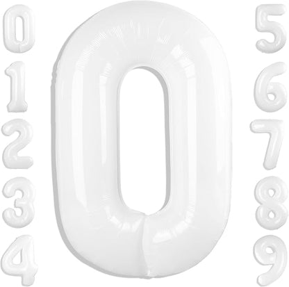 Number 0 Balloons 40 Inch for 10 100 Birthday Party Decorations, by Mluchee