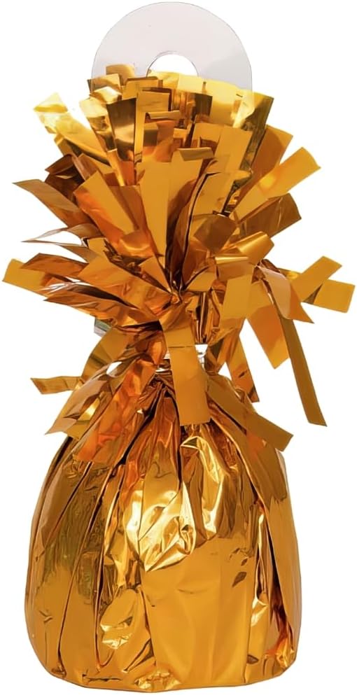 Foil Fringe Foil Balloon Weight | Orange | 1 Pc by Unique