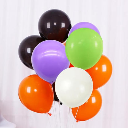 100pcs Halloween Balloons w/Ribbon 12 Inch - Image 3