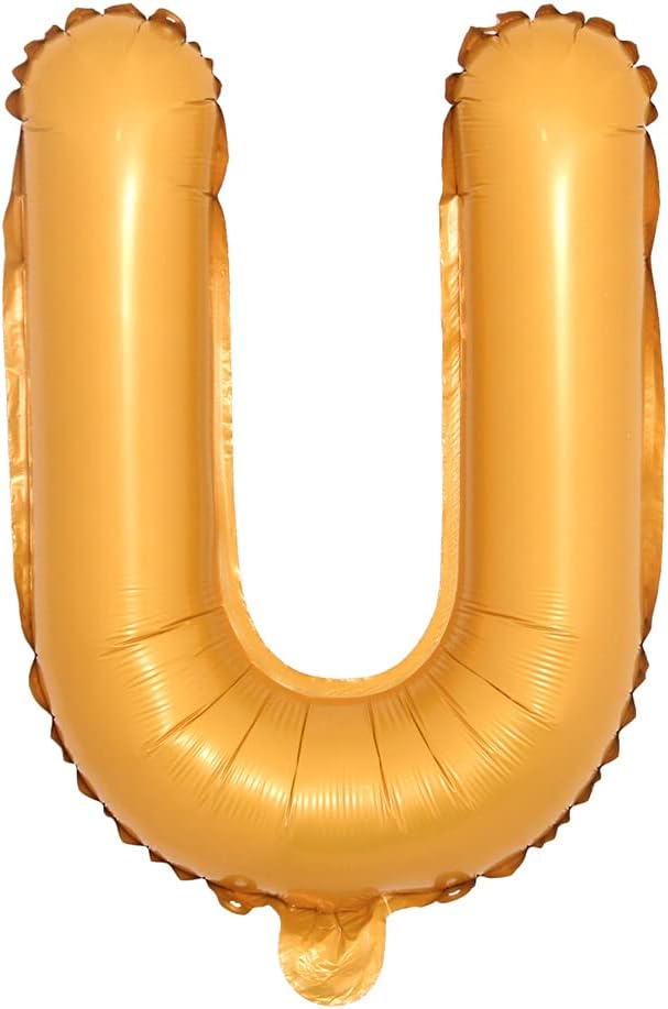 16" inch Single Orange Alphabet Letter Number Balloons Aluminum Hanging Foil by RUIANSI