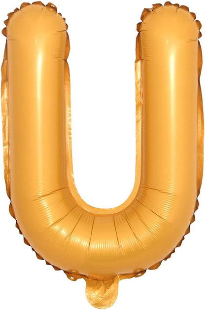 16" inch Single Orange Alphabet Letter Number Balloons Aluminum Hanging Foil by RUIANSI