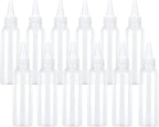 TRENDBOX 4oz / 120ml Plastic Bottle Pointed Mouth Top Cap for Essential Oils, Liquid - 12 Pack