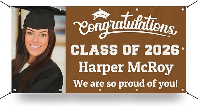 Personalized Graduation Photo Vinyl Banner Sign by Milweb1LLC