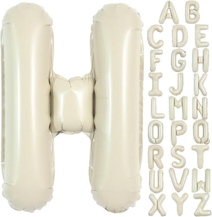 TONIFUL 40 Inch Large Cream White Letter H Balloons Giant Alphabet Letter by TONIFUL