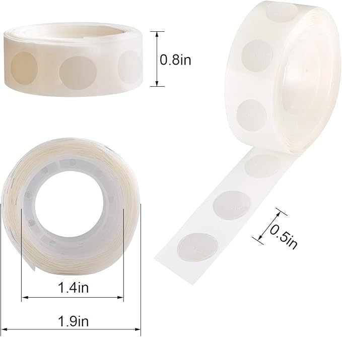 gegemaoyi 3000pcs Glue Point Clear Balloon Glue Removable Adhesive Dots Double - Image 2