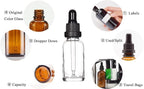 YIZHAO Clear Glass Dropper Bottle 1oz, Tincture Bottles with Glass Dropper, for Essential Oils, Aromatherapy, Cosmetic, Laboratory, Pharmacy, Liquids, Travel –24 Pcs