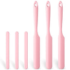6PCS Silicone Wax Applicator Sticks, Pink Reusable Hard Wax Spurtle Spatula Non-stick Stirring Wand Hair Removal Sticks Applicator Spatula for Home Salon Body Use