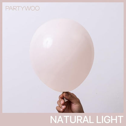 PartyWoo Beige Balloons 155pcs Boho Cream Ivory Neutral Color | 18 12 10 5 Inch - Image 2