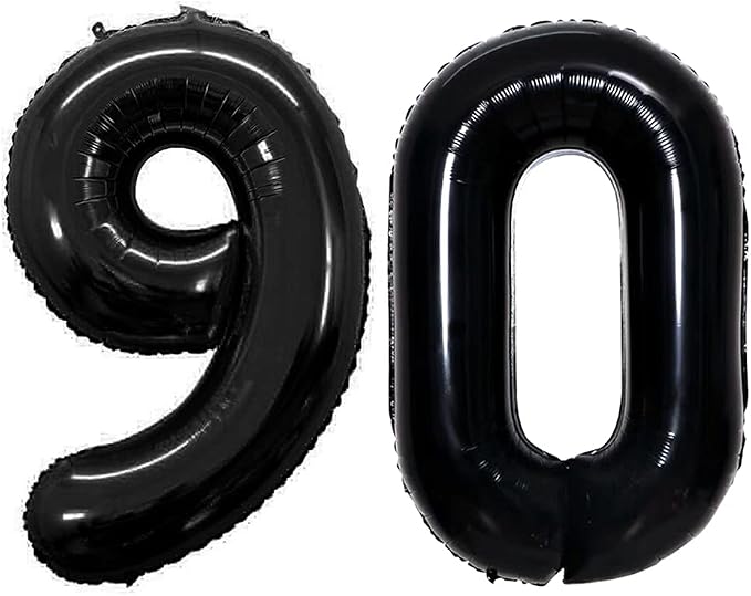Number 90 Balloons for 90th Birthday Party Decorations, 42 Inch Jumbo Foil by GOER