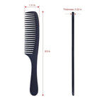 PERFEHAIR Wide Tooth Detangling Comb for Women - Large, Thick, Durable Bakelite Anti-static Hair Comb for Straight, Wet, Short, Thin Fine Hair - Black, Professional Hair Detangler