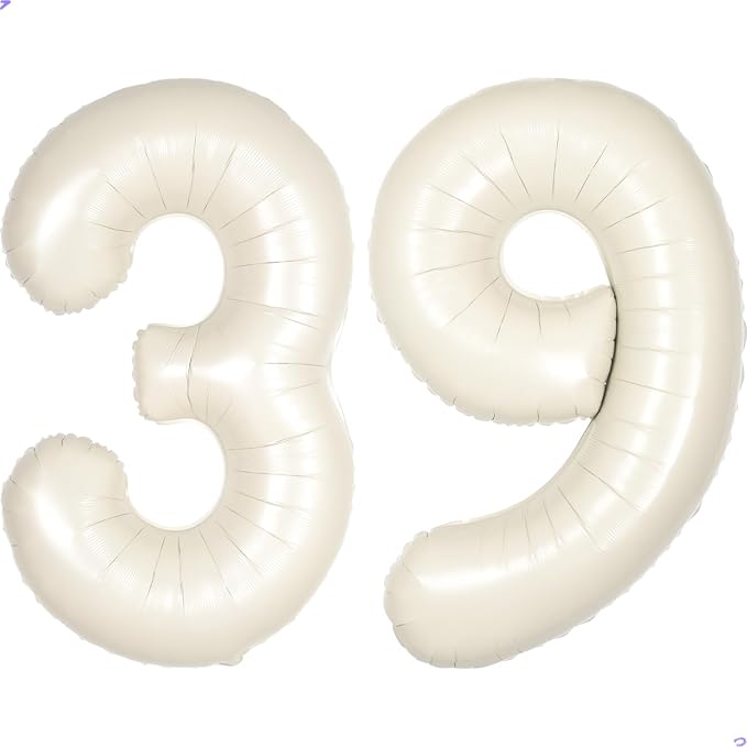 Cream White Number 39 93 Balloon by Unknown