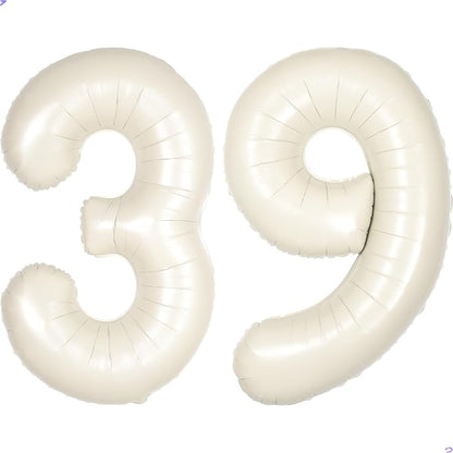 Cream White Number 39 93 Balloon by Unknown