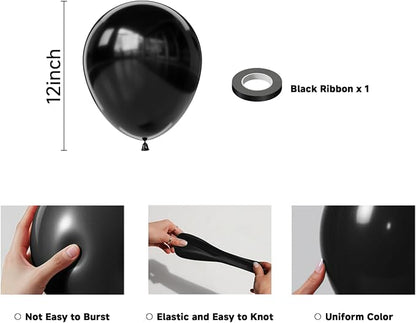 Black Latex Balloons - Image 2