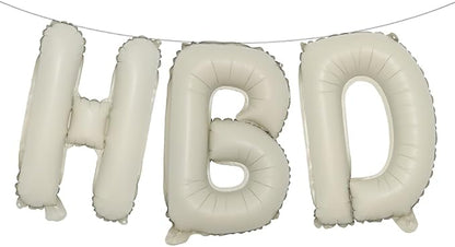 16 Inch HBD Balloons for Boho Birthday Party Decorations by RUIANSI