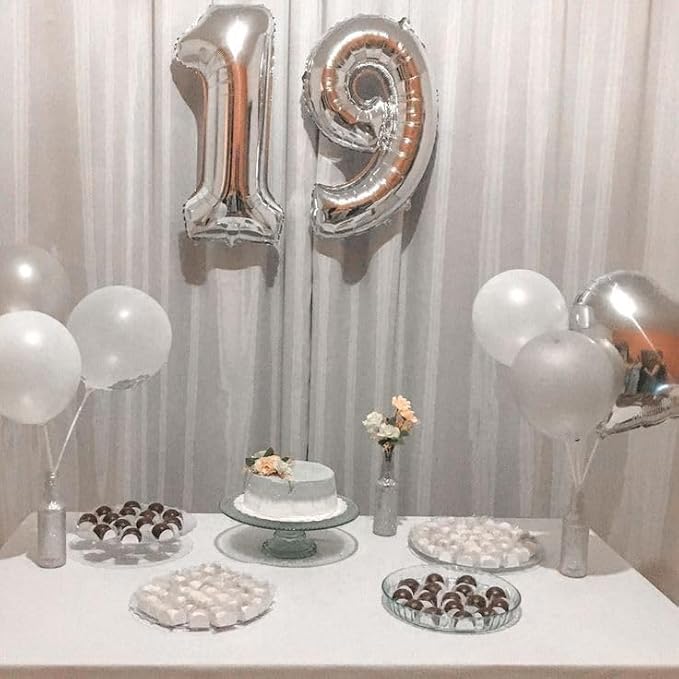 Silver Number 21 Balloon 40 Inch - Image 7