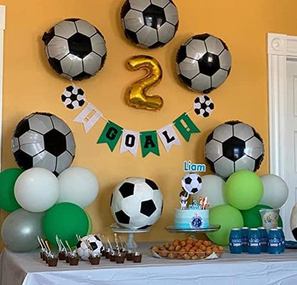 10 Pack 18 Inch Soccer Foil Balloons Football Helium Metallic Mylar Balloons - Image 5