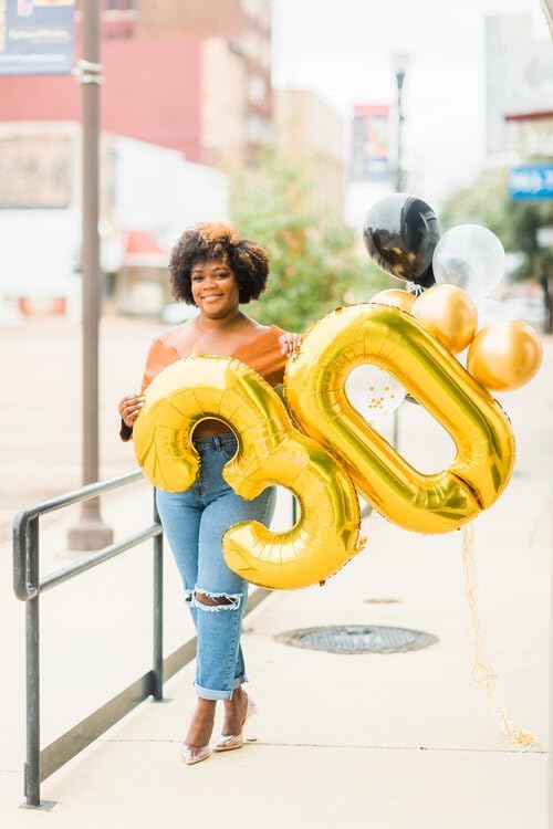 Gold 3 Balloon - Number Balloon 40 Inch, 3st Gold Birthday Decorations | Giant - Image 8