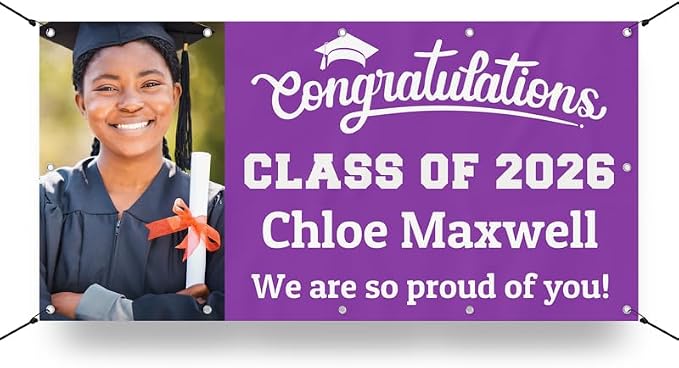 Personalized Graduation Photo Vinyl Banner Sign by Milweb1LLC