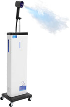 Nano Hair Steamer, 1300W Professional Micro-Mist Hair Steamer 9-Gear Adjustable, Floor Type 360° Rotation Universal Wheel for Hair Deep Care Hair Repair Salon Spa (White)